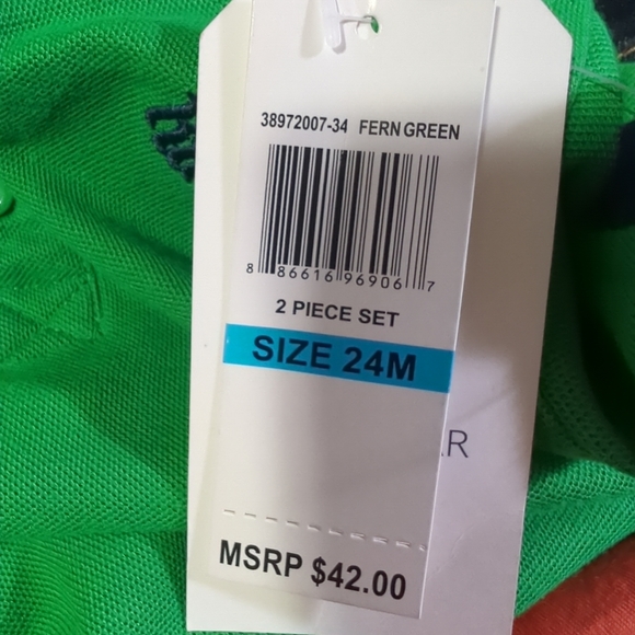 Rocawear 24 Months Fern Green Shirt & Jeans Blu 2 Piece Outfit Set New With Tags - Picture 2 of 16